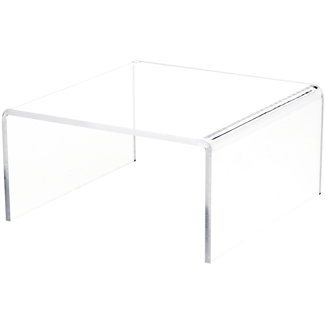 Plymor Clear Acrylic Short Square Display Riser, 4" H x 8" W x 8" D (1/4" thick)